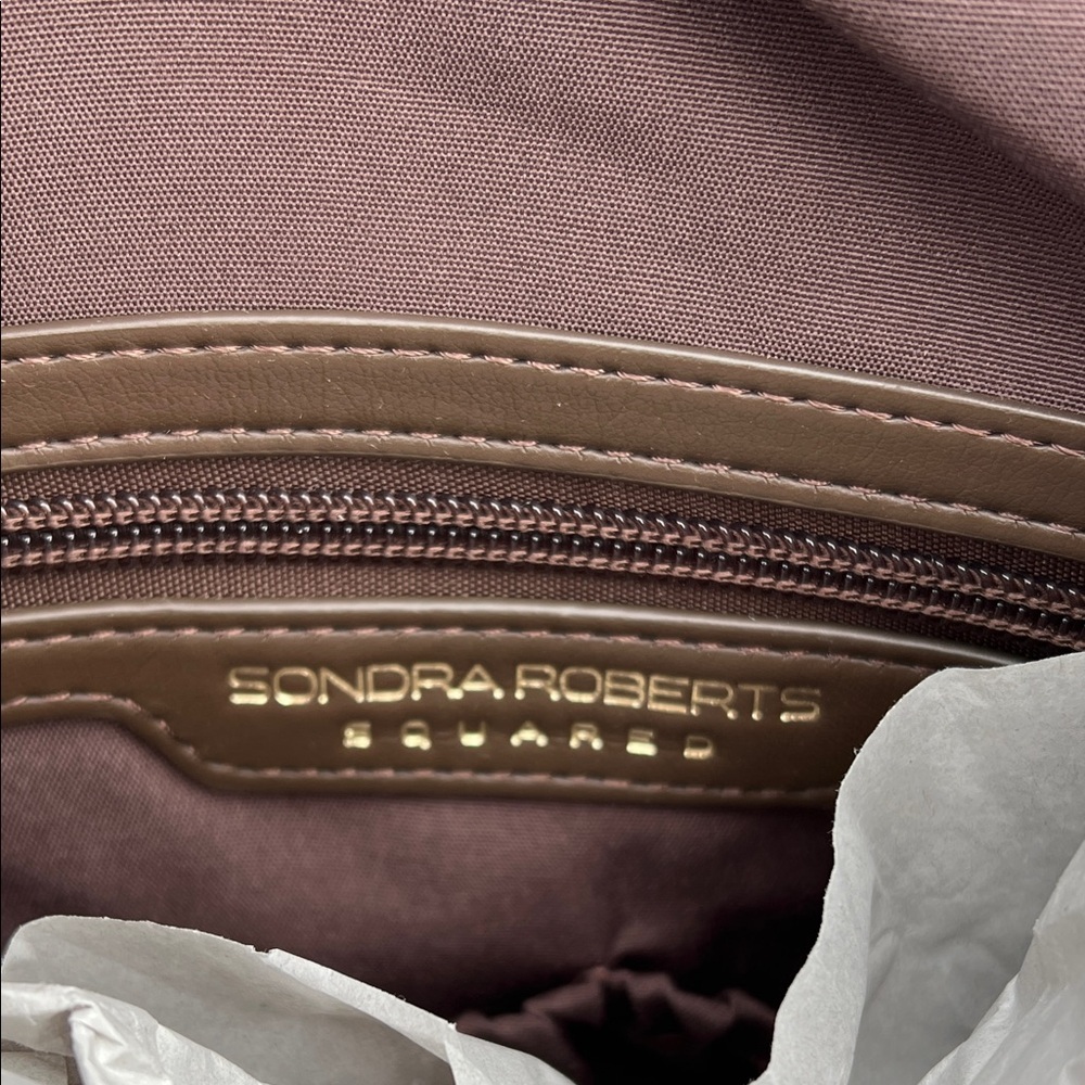 Sondra Roberts | Chocolate Brown Quilted Hobo Bag - Picture 9 of 15